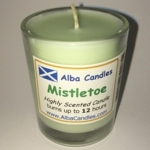  Misteletoe Alba candle in shot glass 